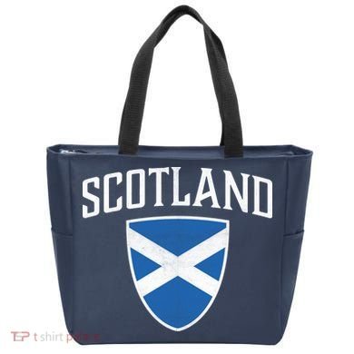 Vintage Scotland Flag Crest Shield Tote Bag