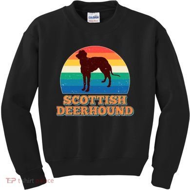 Vintage Scottish Deerhound Kids Sweatshirt