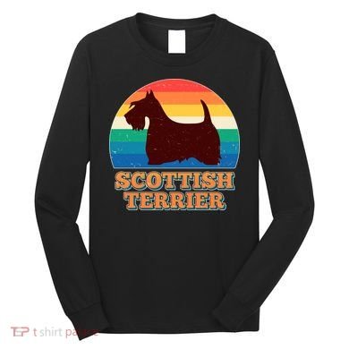 Vintage Scottish Terrier  Long Sleeve Shirt