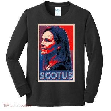 Vintage SCOTUS Amy Coney Barrett Poster Kids Long Sleeve Shirt