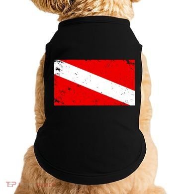 Vintage Scuba Diver Flag  Doggie Tank
