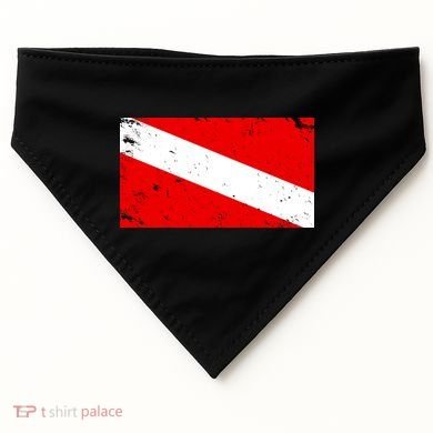 Vintage Scuba Diver Flag  USA-Made Doggie Bandana