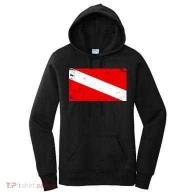 Vintage Scuba Diver Flag  Women's Hoodie