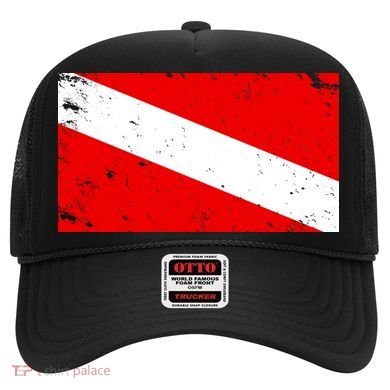 Vintage Scuba Diver Flag  Hat