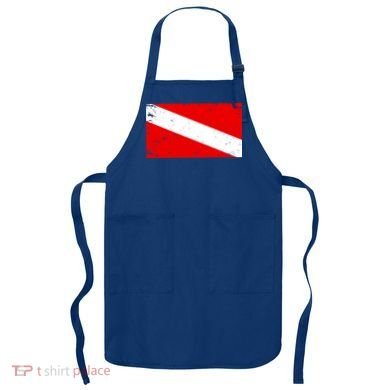 Vintage Scuba Diver Flag  Apron