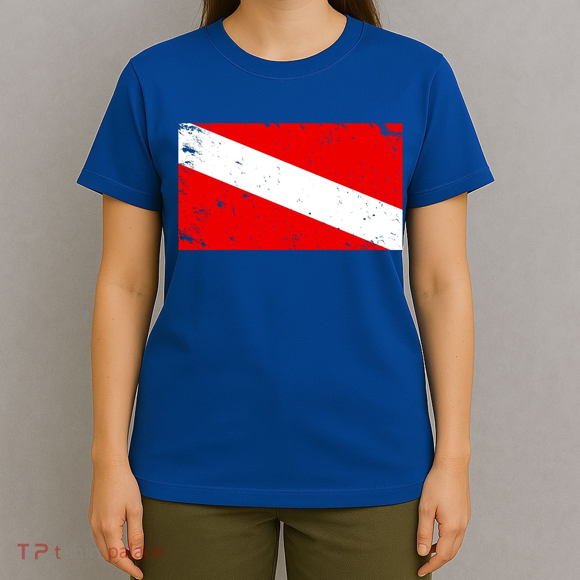 Vintage Scuba Diver Flag  T-Shirt