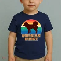 Vintage Siberian Husky Toddler T-Shirt thumb 2