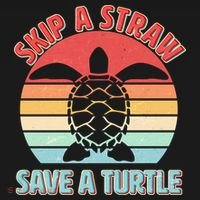 Vintage Skip A Straw Save A Turtle Doggie Tank thumb 4