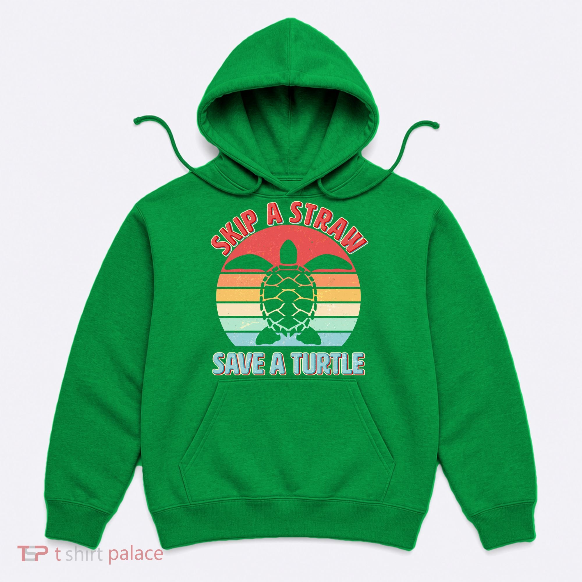 Vintage Skip A Straw Save A Turtle Hoodie