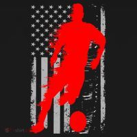 Vintage Soccer American Flag USA  T-Shirt thumb 7
