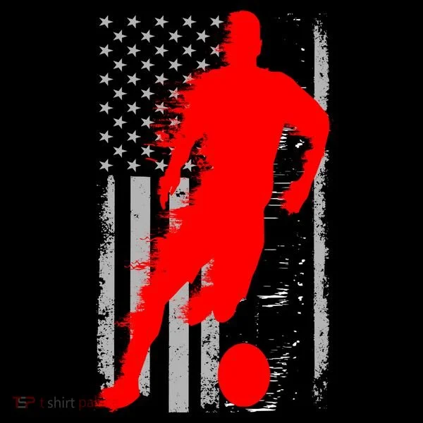 Vintage Soccer American Flag USA  Coffee Mug