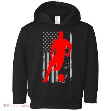 Vintage Soccer American Flag USA  Toddler Hoodie