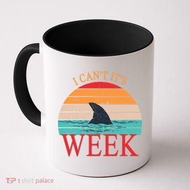 Vintage Sorry I Can't It's Week Funny Shark Coffee Mug