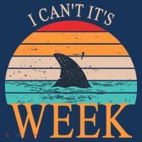 Vintage Sorry I Can't It's Week Funny Shark T-Shirt thumb 7