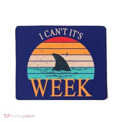 Vintage Sorry I Can't It's Week Funny Shark Mousepad