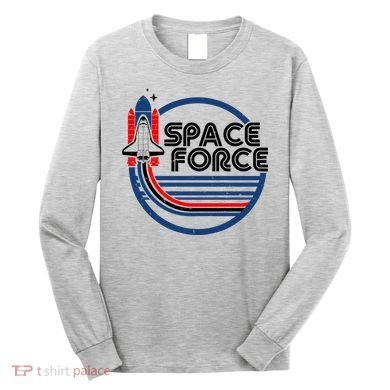 Vintage Space Force Emblem Long Sleeve Shirt