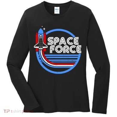 Vintage Space Force Emblem Women's Long Sleeve Shirt
