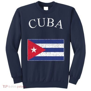 Vintage Sports Design Cuban Flag Sweatshirt