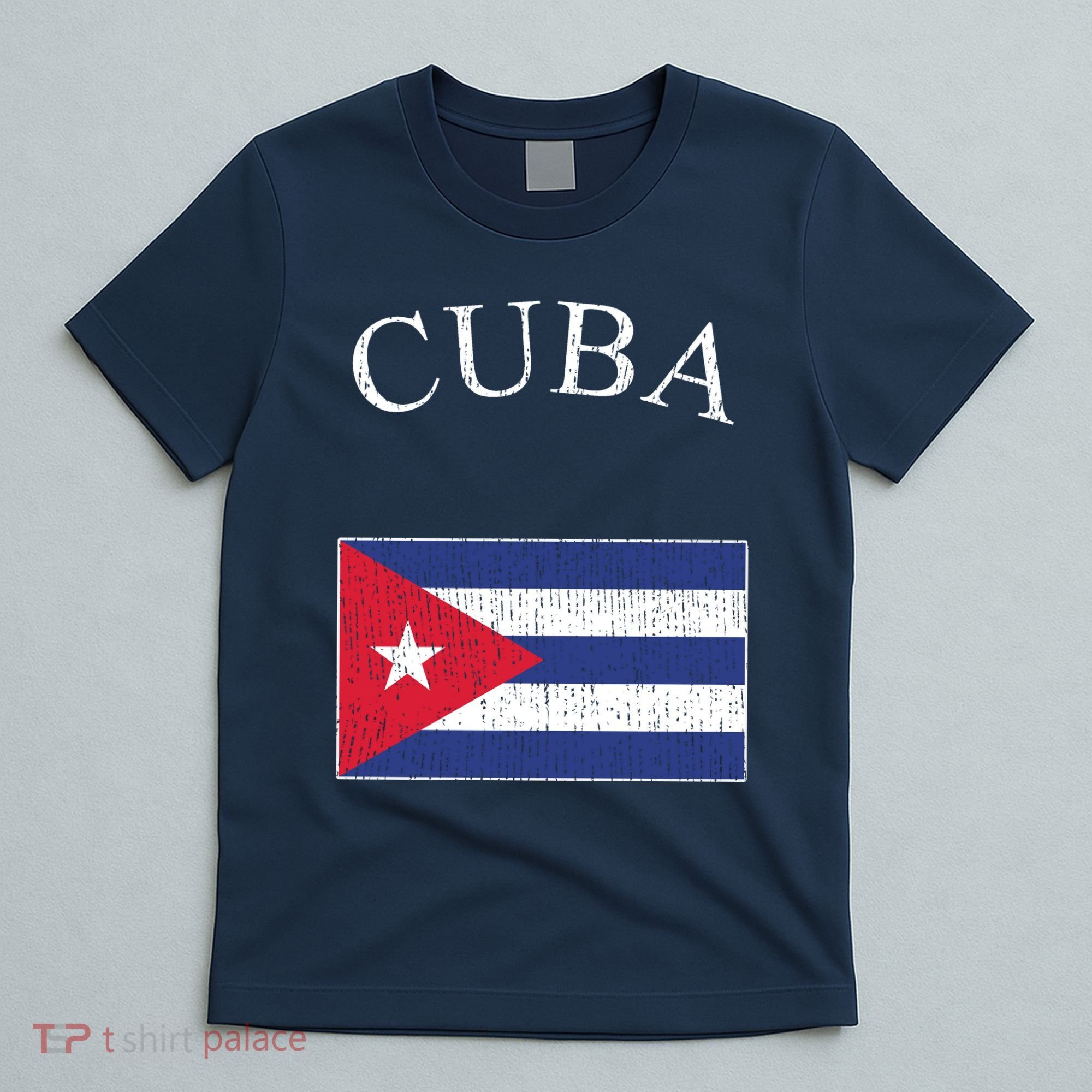 Vintage Sports Design Cuban Flag T-Shirt