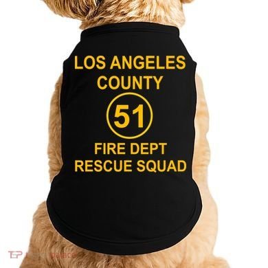 Vintage Squad 51 Fire Dept Doggie Tank