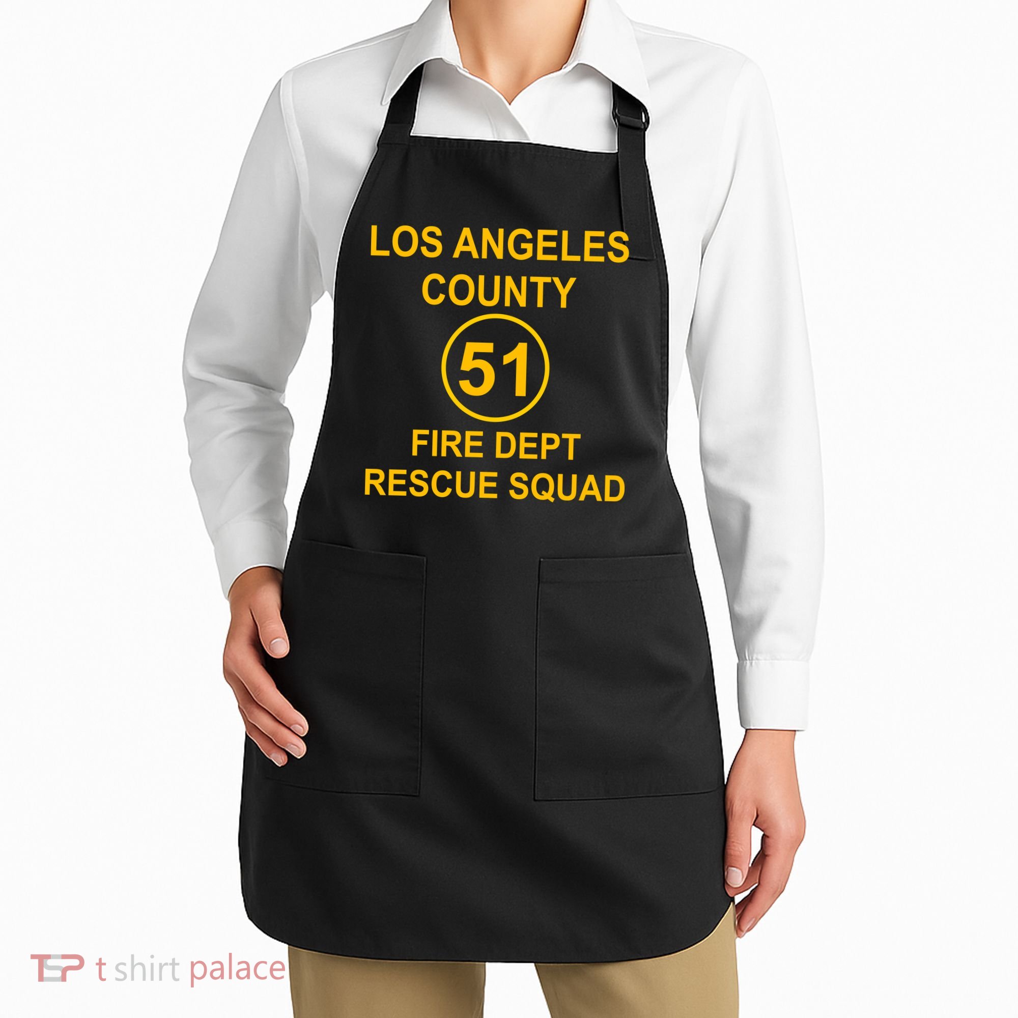 Vintage Squad 51 Fire Dept Apron