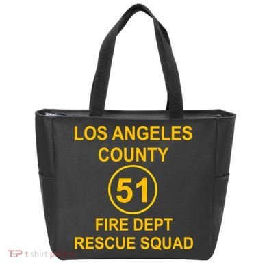 Vintage Squad 51 Fire Dept Tote Bag