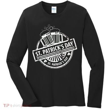 Vintage St. Patrick's Day Beer Women's Long Sleeve Shirt