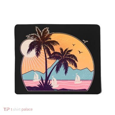 Vintage Summer Beach Emblem Mousepad