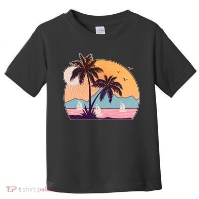 Vintage Summer Beach Emblem Toddler T-Shirt