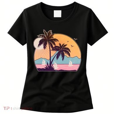 Vintage Summer Beach Emblem Women's T-Shirt
