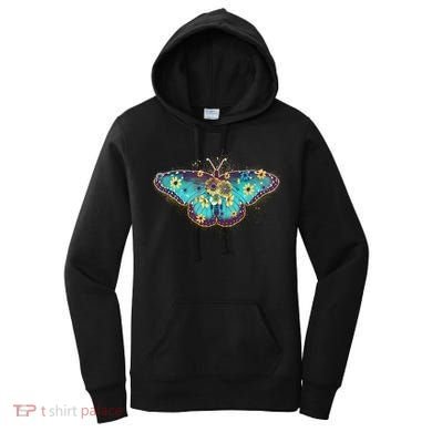 Vintage Summer Flower Floral Butterfly Women's Hoodie