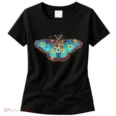 Vintage Summer Flower Floral Butterfly Women's T-Shirt
