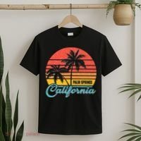 Vintage Sun Palm Trees Palm Springs California T-Shirt thumb 2