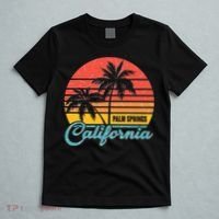 Vintage Sun Palm Trees Palm Springs California T-Shirt thumb 5