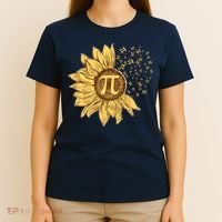 Vintage Sunflower Pi 3.14 T-Shirt thumb 4