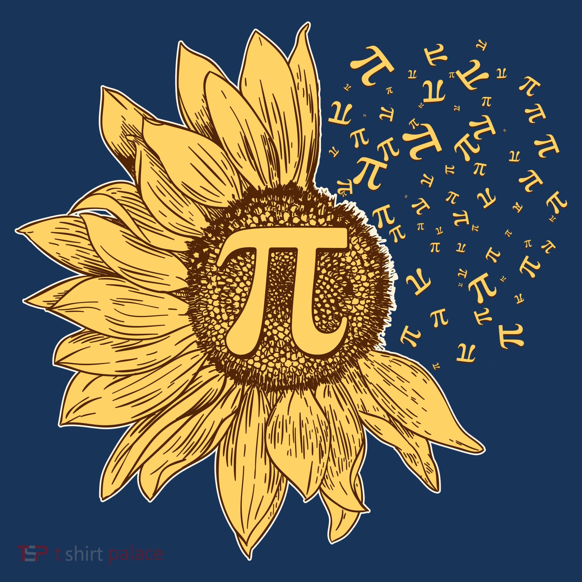 Vintage Sunflower Pi 3.14 T-Shirt