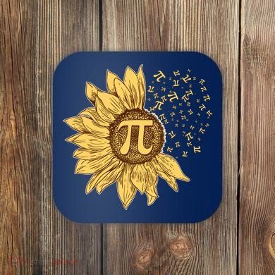 Vintage Sunflower Pi 3.14 Coaster