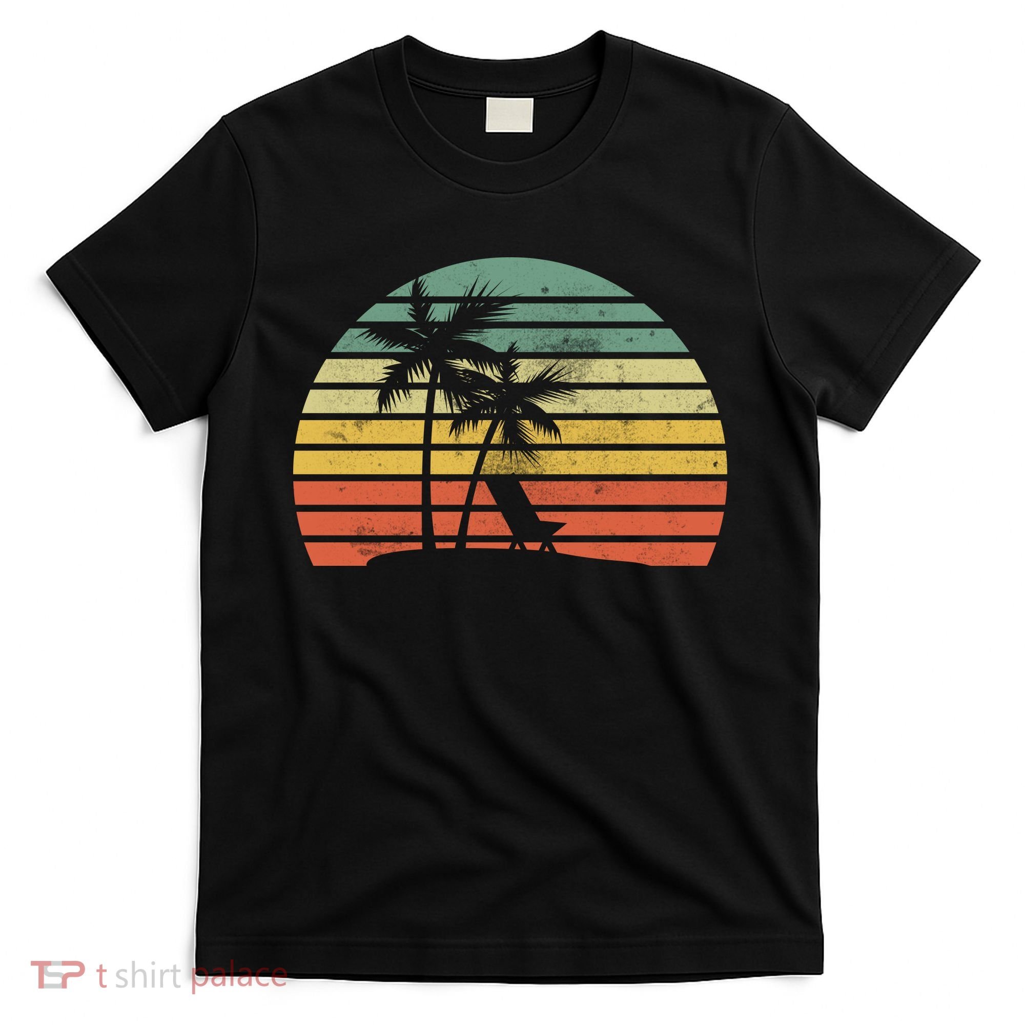 Vintage Sunset Beach   T-Shirt