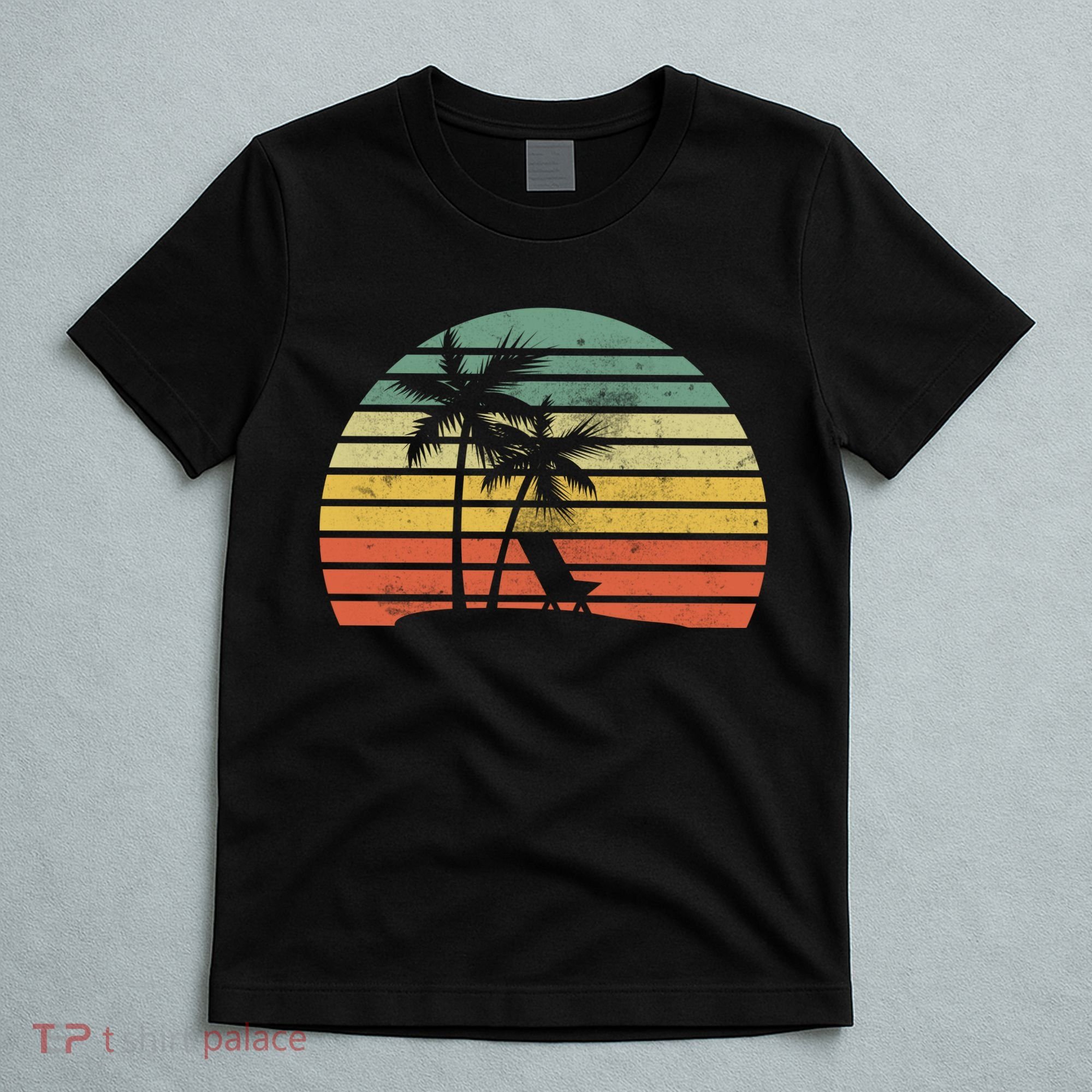 Vintage Sunset Beach   T-Shirt
