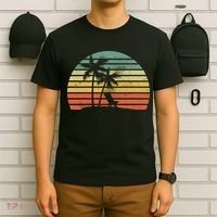 Vintage Sunset Beach   T-Shirt thumb 6