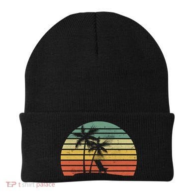 Vintage Sunset Beach   Beanie