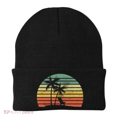 Vintage Sunset Beach Beanie