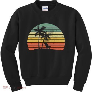 Vintage Sunset Beach   Kids Sweatshirt