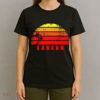 Vintage Sunset Cancun Mexico Palm Tree T-Shirt thumb 4