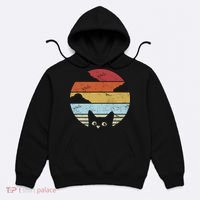 Vintage Sunset Cat Hoodie thumb 0
