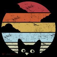 Vintage Sunset Cat T-Shirt thumb 7