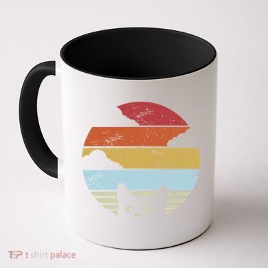 Vintage Sunset Cat Coffee Mug