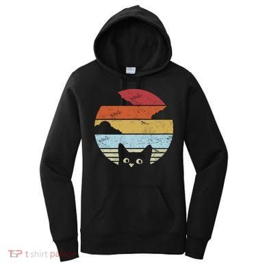 Vintage Sunset Cat Women's Hoodie