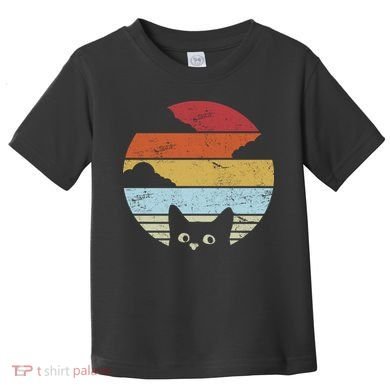 Vintage Sunset Cat Toddler T-Shirt