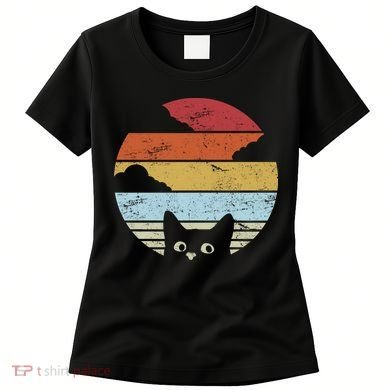 Vintage Sunset Cat Women's T-Shirt